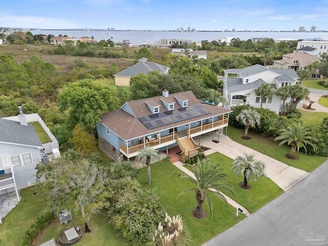 412 Deer Point Dr, Gulf Breeze, FL 32561 - aerial view featuring a residential view and a water view