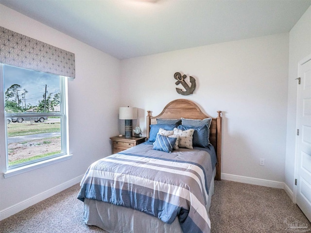 view of carpeted bedroom