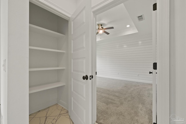 interior space featuring visible vents