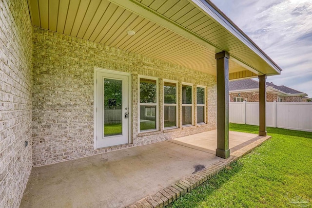 view of patio with fence