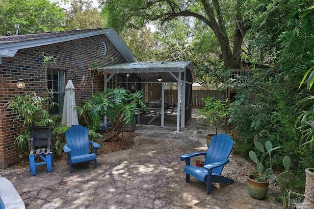 view of patio / terrace with fence