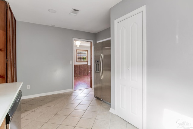 spare room featuring light wood-type flooring