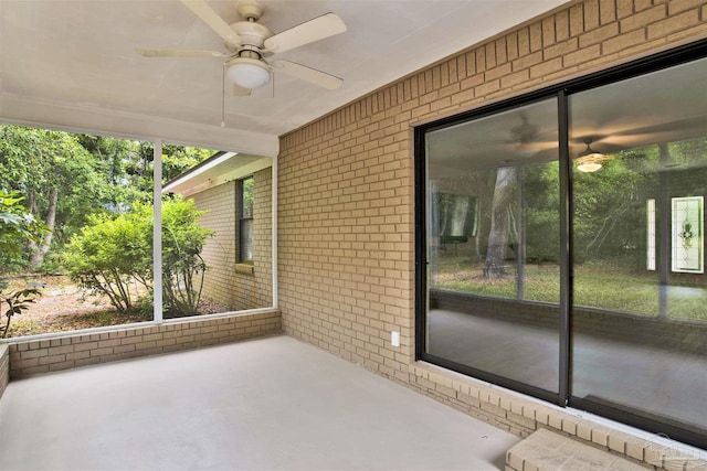 1118 Tall Pine Trl, Gulf Breeze, FL 32561 - unfurnished sunroom with a ceiling fan and healthy amount of natural light