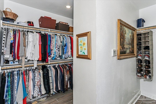 3160 Mountain Laurel Trl, Cantonment, FL 32533 - spacious closet featuring wood finished floors