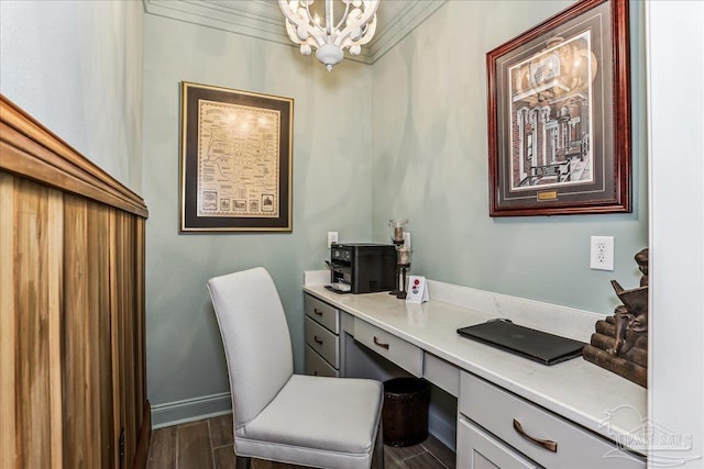 3160 Mountain Laurel Trl, Cantonment, FL 32533 - bathroom with wood finished floors, a chandelier, and vanity