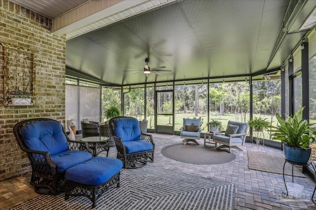 3160 Mountain Laurel Trl, Cantonment, FL 32533 - sunroom / solarium with ceiling fan and lofted ceiling
