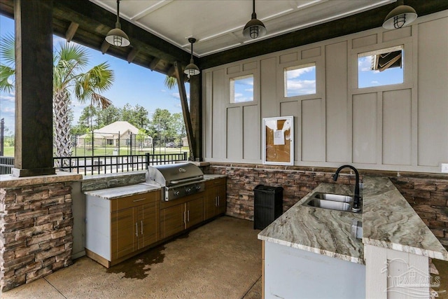 3160 Mountain Laurel Trl, Cantonment, FL 32533 - view of patio / terrace with an outdoor kitchen and a sink