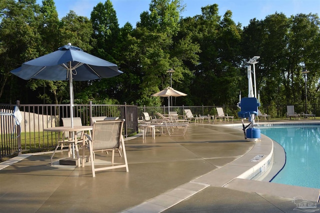 view of pool