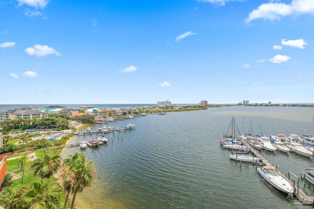 721 Pensacola Beach Blvd Unit 702, Pensacola Beach, FL 32561 - water view featuring numerous boat docks