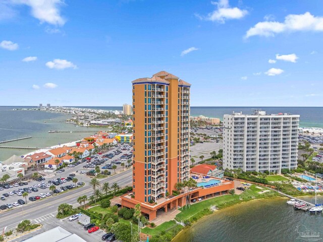 721 Pensacola Beach Blvd Unit 702, Pensacola Beach, FL 32561 - view of urban area with a large body of water and apartment complex / building