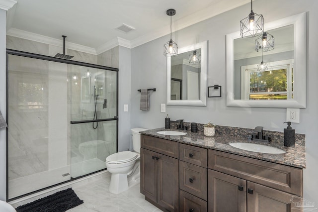 4900 Shell Rd, Milton, FL 32583 - full bathroom featuring a stall shower, toilet, and a sink