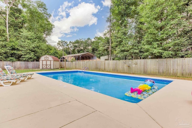 5945 Pamela Dr, Milton, FL 32570 - view of pool with a fenced backyard, a patio, and view of scattered trees