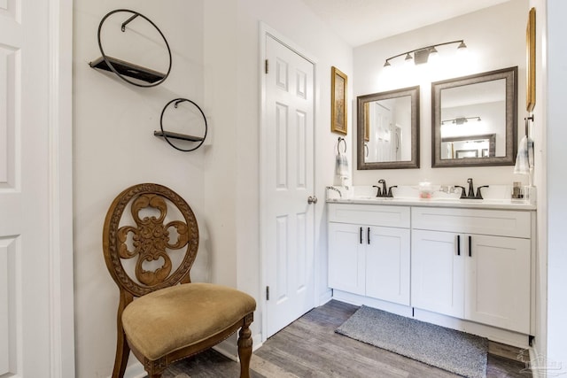 5945 Pamela Dr, Milton, FL 32570 - full bath with wood finished floors and double vanity
