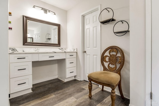 5945 Pamela Dr, Milton, FL 32570 - bathroom featuring wood finished floors, vanity, and baseboards
