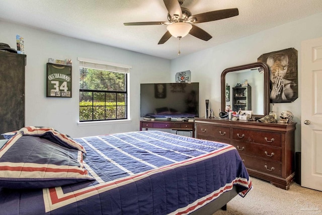 5945 Pamela Dr, Milton, FL 32570 - carpeted bedroom featuring a ceiling fan