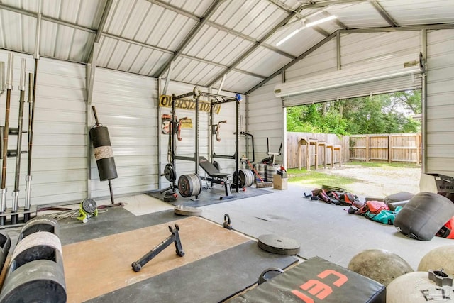 5945 Pamela Dr, Milton, FL 32570 - garage featuring metal wall