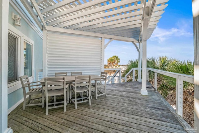 deck with a pergola