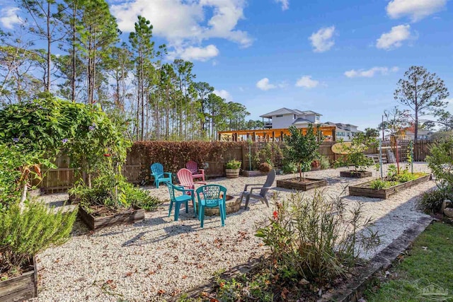 exterior space featuring a fire pit