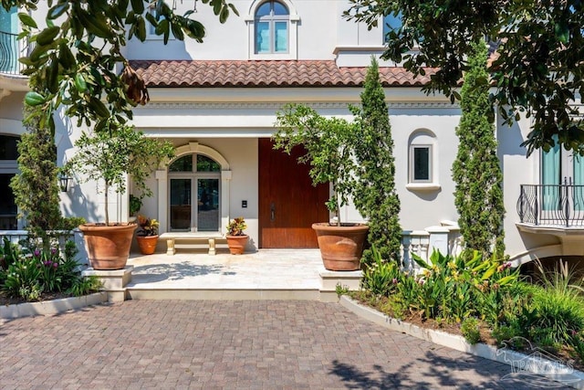 view of front of home featuring french doors