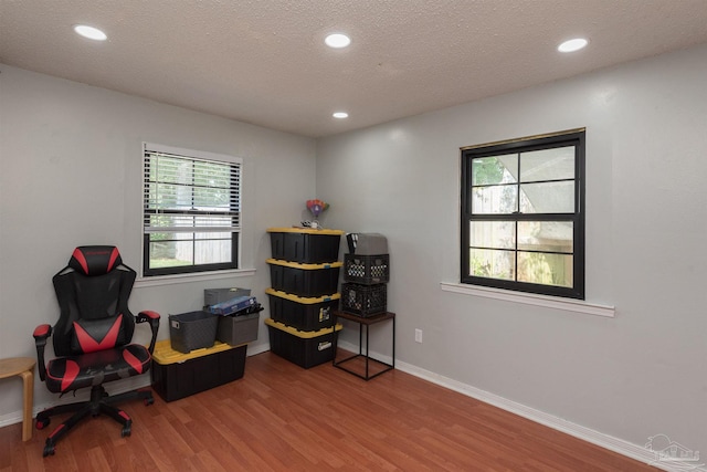 2322 Silversides Loop, Pensacola, FL 32526 - office space with wood finished floors, baseboards, recessed lighting, and a textured ceiling