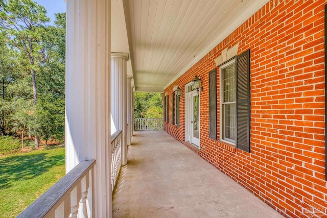 view of patio / terrace featuring covered porch