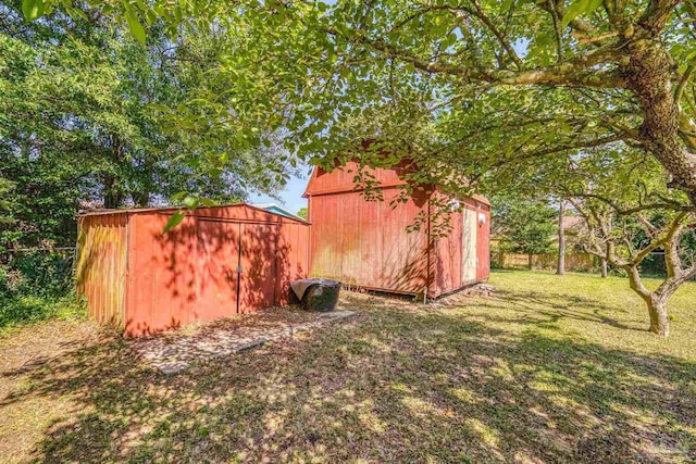view of shed