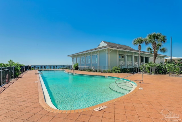 view of pool with a patio area