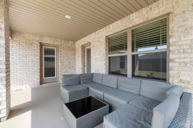 view of patio with outdoor lounge area