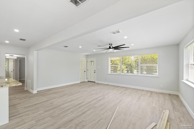 1029 Kearny Dr, Pensacola, FL 32505 - unfurnished living room featuring visible vents and recessed lighting