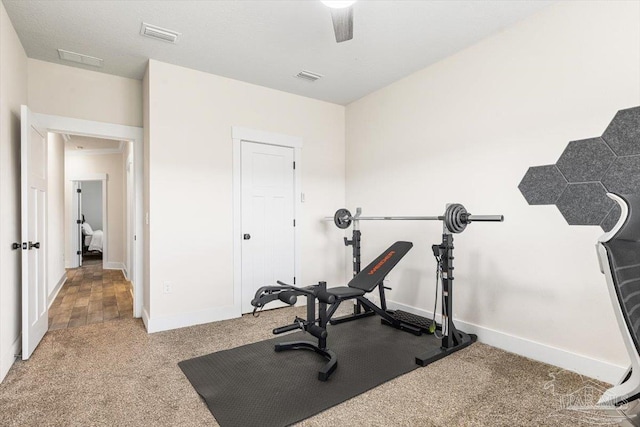 1412 Areca Palm Dr, Gulf Breeze, FL 32563 - workout area with carpet and baseboards