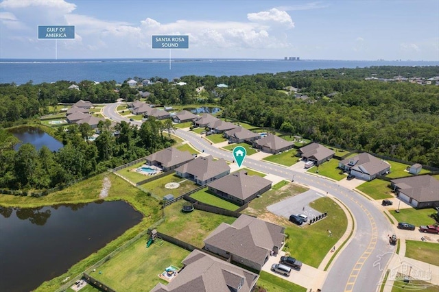 1412 Areca Palm Dr, Gulf Breeze, FL 32563 - view of property location featuring a nearby body of water and nearby suburban area