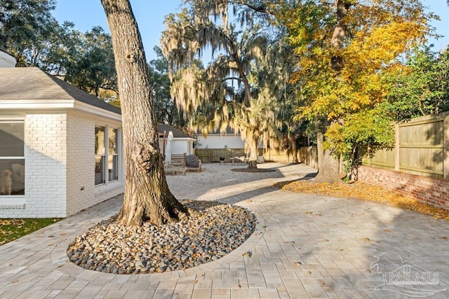 view of yard with a patio