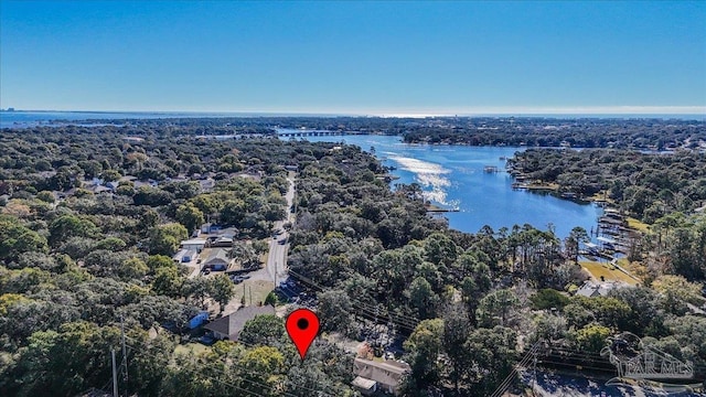 931 Pocahontas Dr, Ft Walton Beach, FL 32547 - drone / aerial view featuring a water view