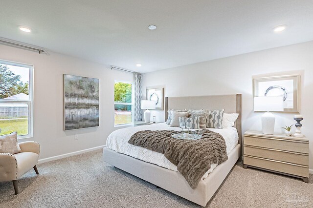 8815 Longmont Way, Milton, FL 32583 - bedroom featuring carpet flooring, baseboards, and recessed lighting