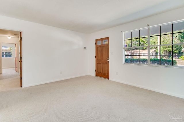 carpeted spare room with a wealth of natural light