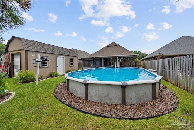 3920 Shady Grove Dr, Pace, FL 32571 - view of swimming pool with an outdoor structure