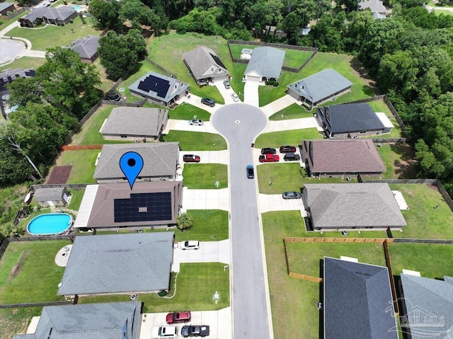 3920 Shady Grove Dr, Pace, FL 32571 - aerial view of property's location with nearby suburban area and a pool