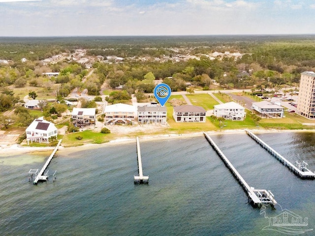 10443 Gulf Beach Hwy Unit 1, Pensacola, FL 32507 - drone / aerial view featuring a water view