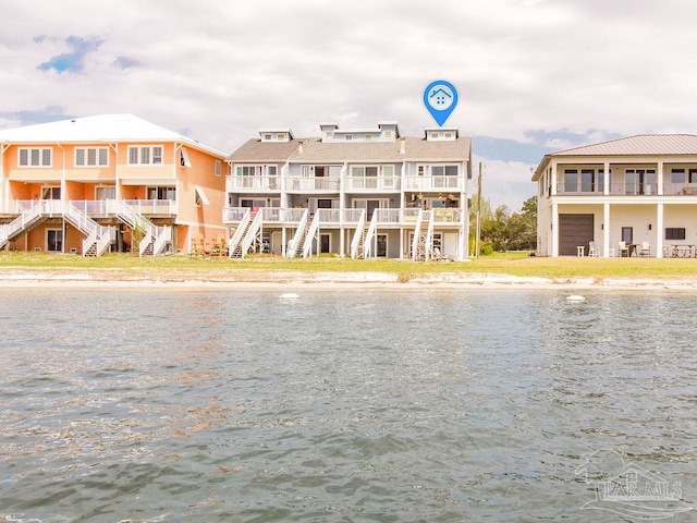 10443 Gulf Beach Hwy Unit 1, Pensacola, FL 32507 - property view of water featuring stairway