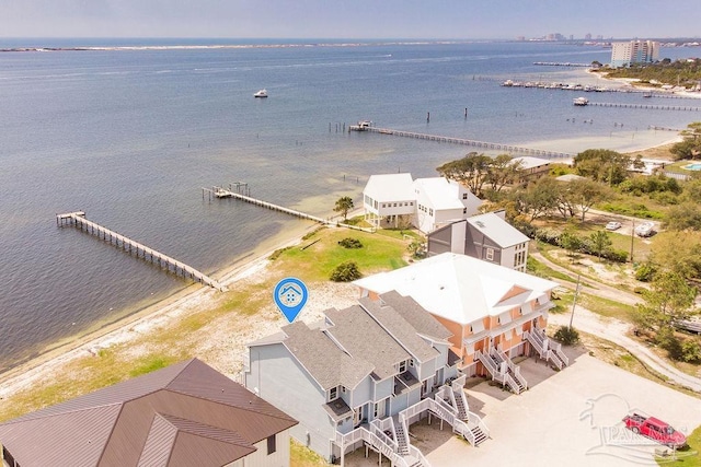 10443 Gulf Beach Hwy Unit 1, Pensacola, FL 32507 - drone / aerial view featuring a water view