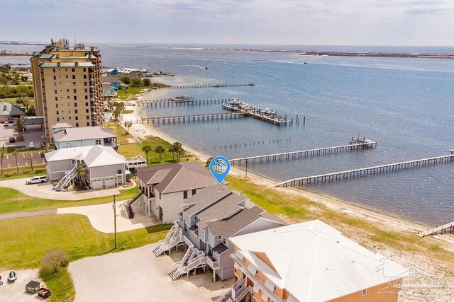 10443 Gulf Beach Hwy Unit 1, Pensacola, FL 32507 - aerial view featuring a water view