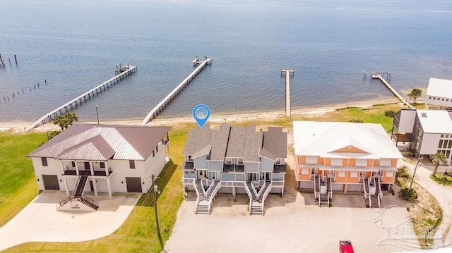 10443 Gulf Beach Hwy Unit 1, Pensacola, FL 32507 - drone / aerial view featuring a water view and a residential view