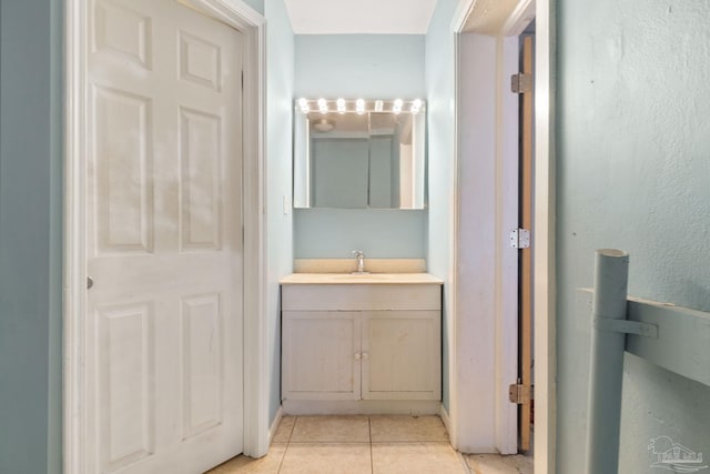 bathroom featuring vanity and tile patterned floors