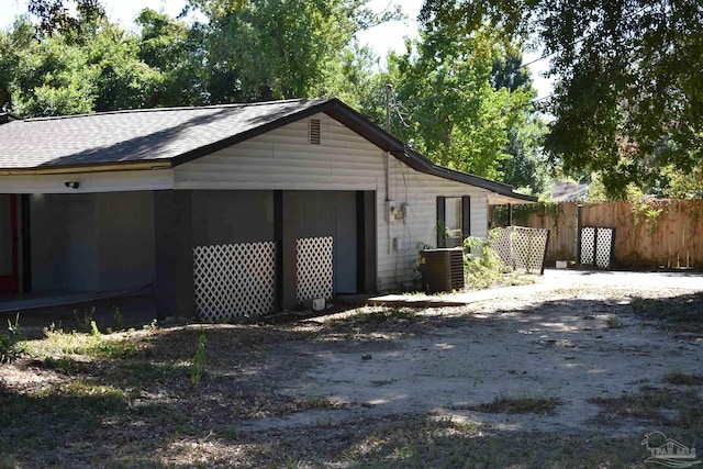 view of home's exterior featuring cooling unit