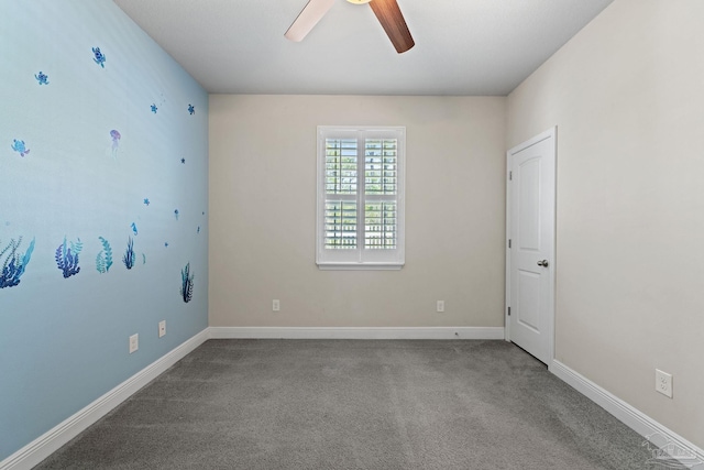 12789 Island Spirit Dr, Pensacola, FL 32506 - spare room with carpet floors, a ceiling fan, and baseboards