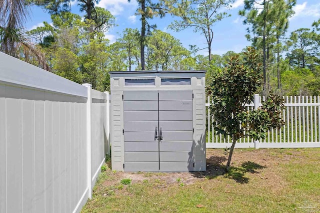 12789 Island Spirit Dr, Pensacola, FL 32506 - view of shed featuring fence