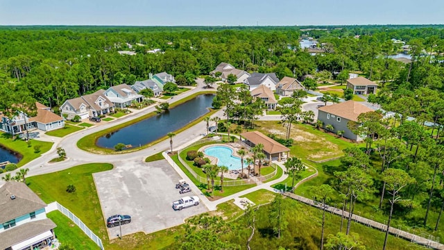 12789 Island Spirit Dr, Pensacola, FL 32506 - birds eye view of property with a residential view, a view of trees, and a water view