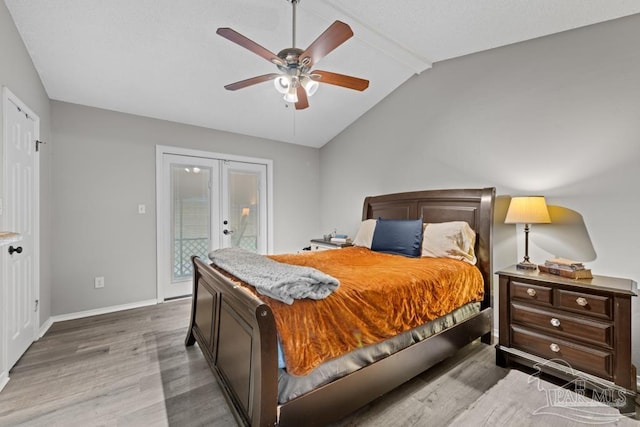 4546 Northpointe Pl, Pensacola, FL 32514 - bedroom featuring french doors, wood finished floors, access to outside, and baseboards