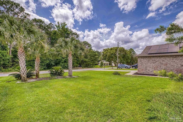 view of grassy yard