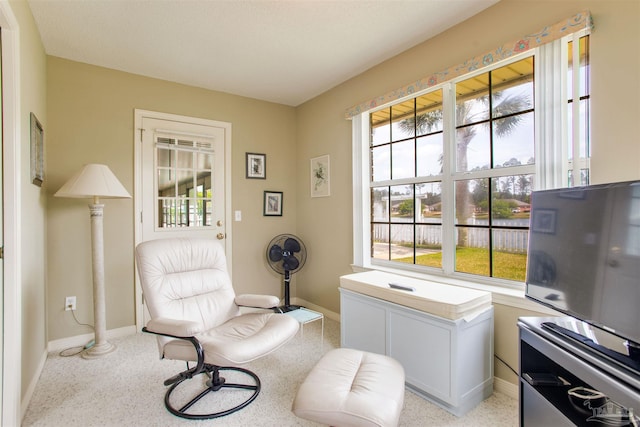 3017 Southsky Ln, Pensacola, FL 32506 - living area featuring baseboards and light carpet